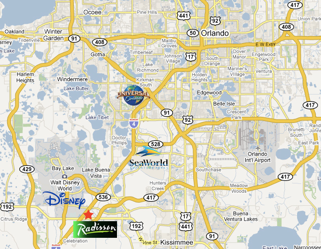 Map of Radisson World Gate Resort